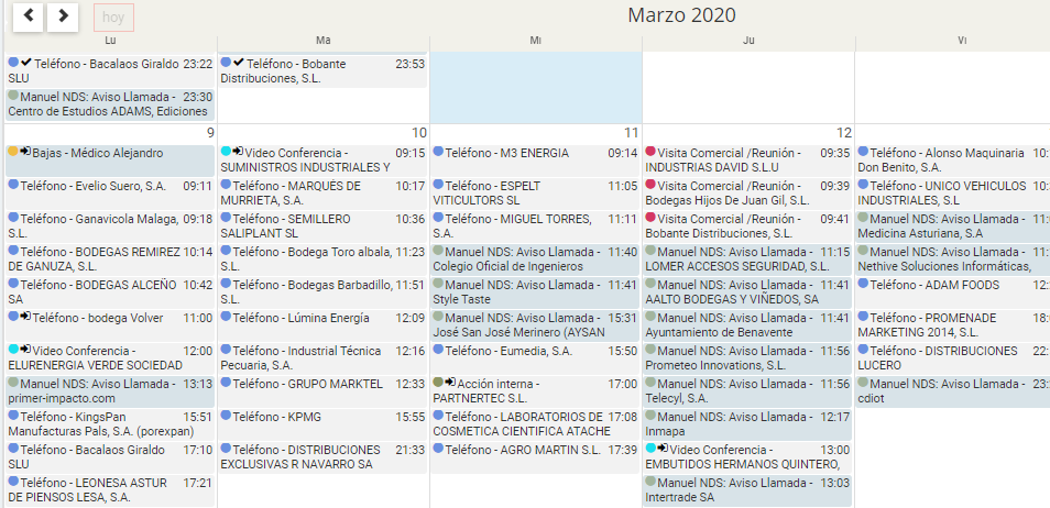 Marcar hitos agenda Marcar hitos agenda